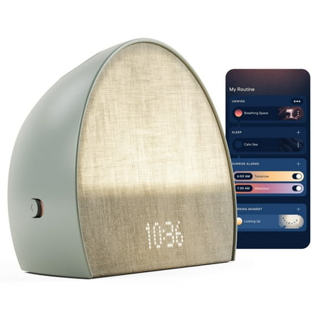 Hatch Restore 2 Sunrise Alarm Clock, Sound Machine, Smart Light (Slate) ? Your Bedside Sleep Guide, White Noise, Custom Sleep Routines, Dimmable Clock, Deep Sleep, Gentle Alarm, Wake Up Rested