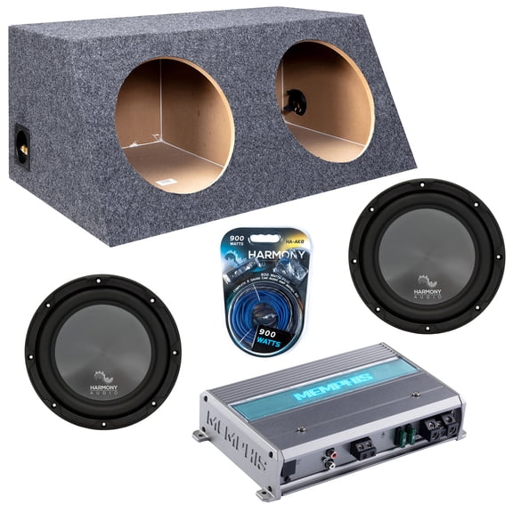 Hatchback Sealed Dual Enclosure w/ HA-R104 10" Sub, 600W Amplifier & Amp Kit
