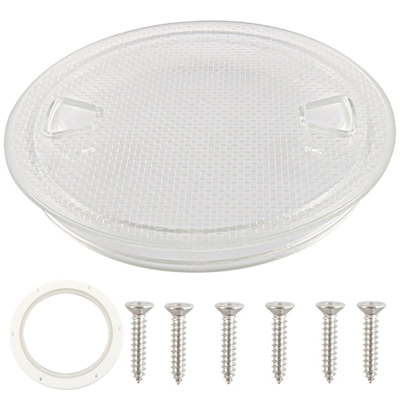 Hatches Black 6" Round Nonslip Inspection Hatches with Detachable Cover for Marine Yacht Hardware