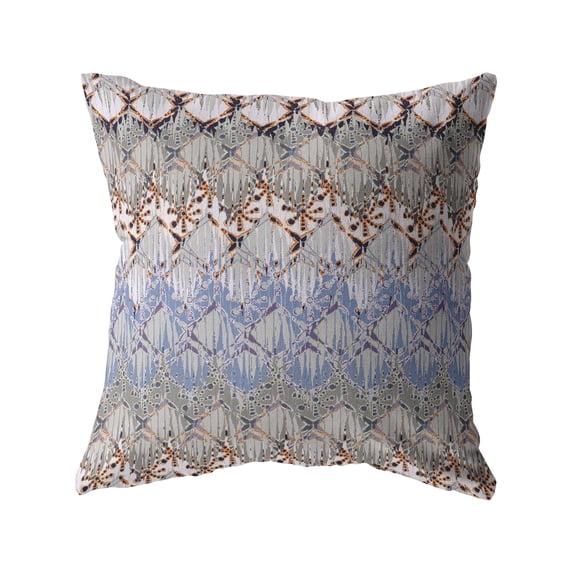 Amrita Sen Hatches Suede Pillow With Muted Orange Finish CAPL83FSDS-BL-20x20