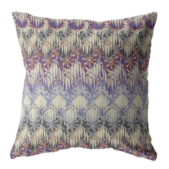 Hatches Throw Pillow with Removable Cover in Muted Magenta 16x16