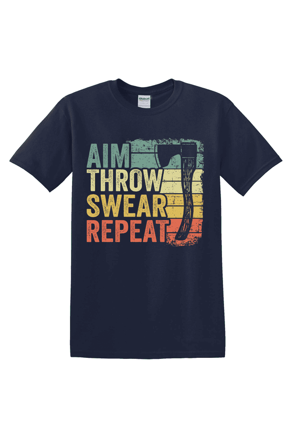 Hatchet Throw Swear Repeat Graphic T-Shirt