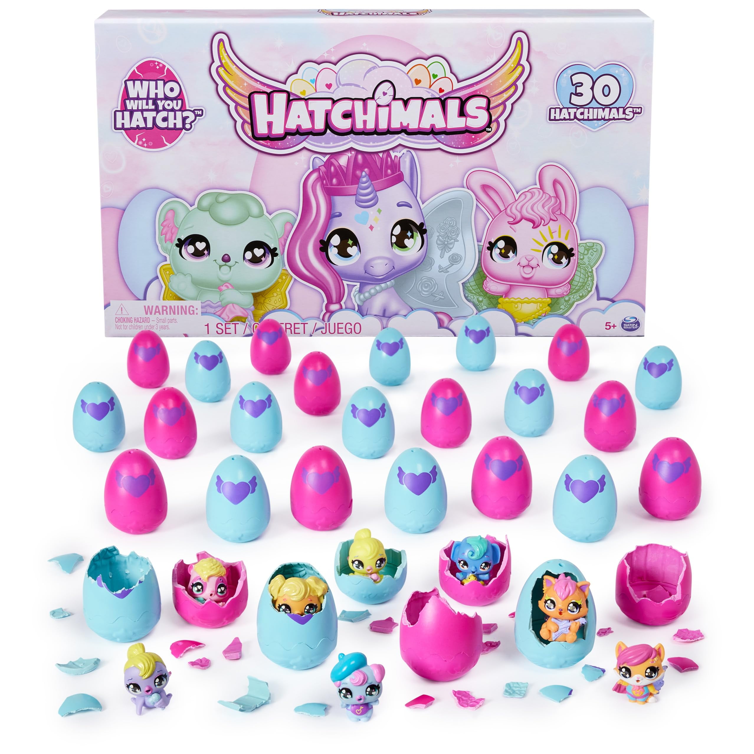 Hatchimals Alive CollEGGtibles 30 Egg Mystery Value Pack - Mini Figures Ultimate Cracking Set: Who Will You Hatch? - 30 Unique Figures, Party Favors, Stocking Stuffers Pack (Age 3+)
