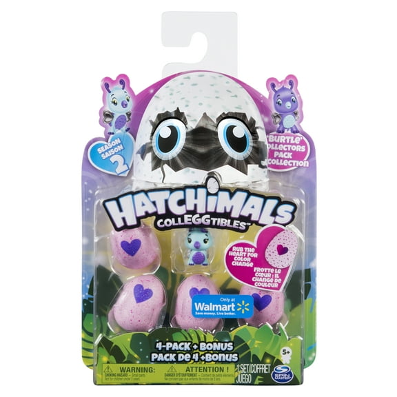 Hatchimals CollEGGtibles, Burtle 4 Pack + Bonus Available, Walmart Exclusive