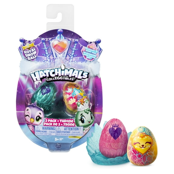 Hatchimals CollEGGtibles, Royal 2-Pack with Throne and 2 Accessories, for Kids Aged 5 and Up (Styles May Vary)