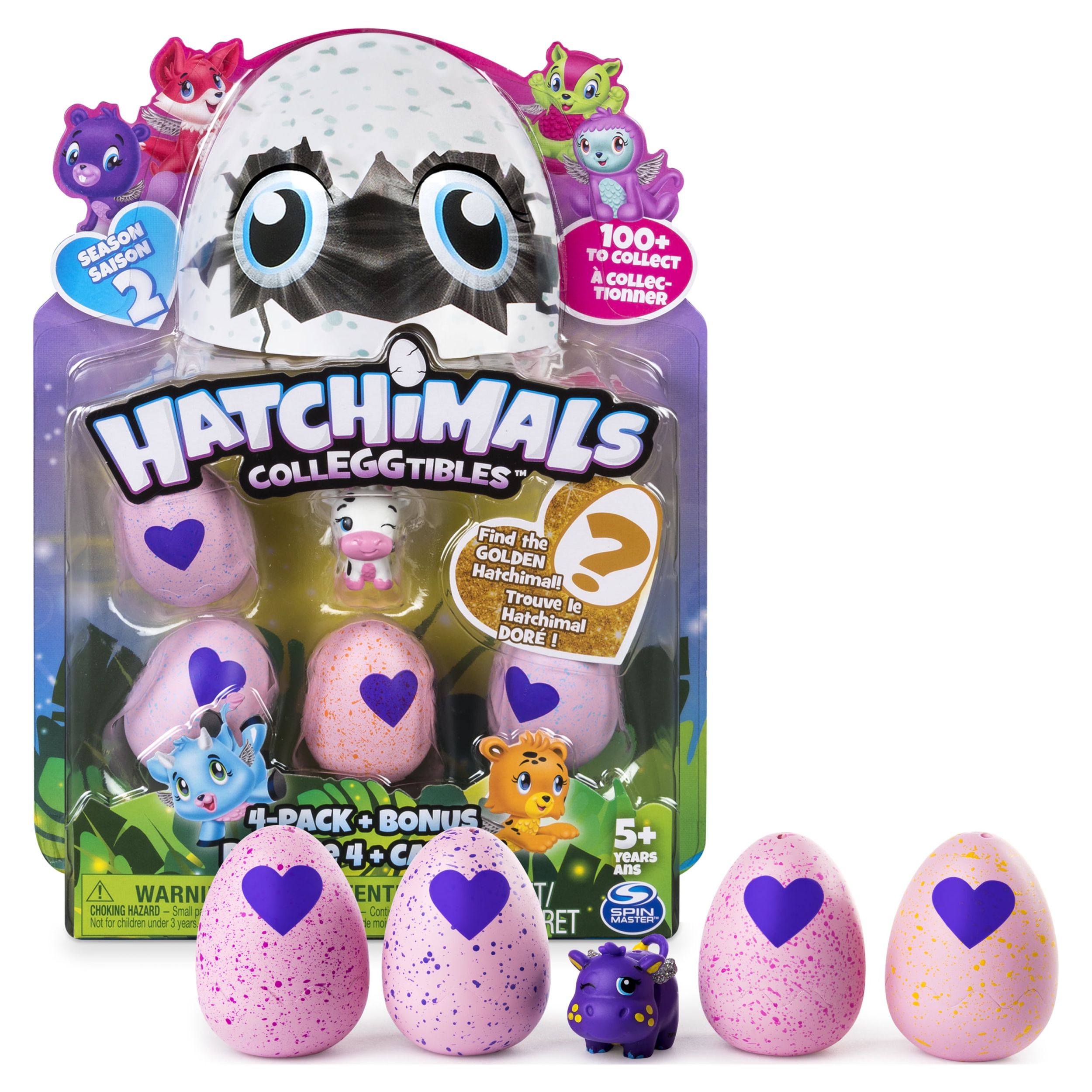 Hatchimals CollEGGtibles Season 2, 4 Pack + Bonus (Styles & Colors May Vary) by Spin Master - image 1 of 8