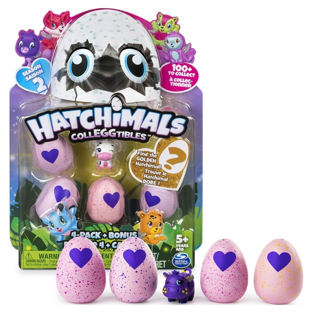 Hatchimals CollEGGtibles Season 2, 4 Pack + Bonus (Styles & Colors May Vary) by Spin Master