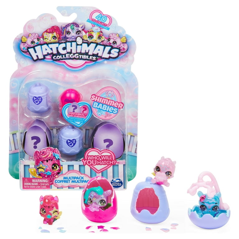 Hatchimals CollEGGtibles, Shimmer Babies Multipack with Baby Accessory