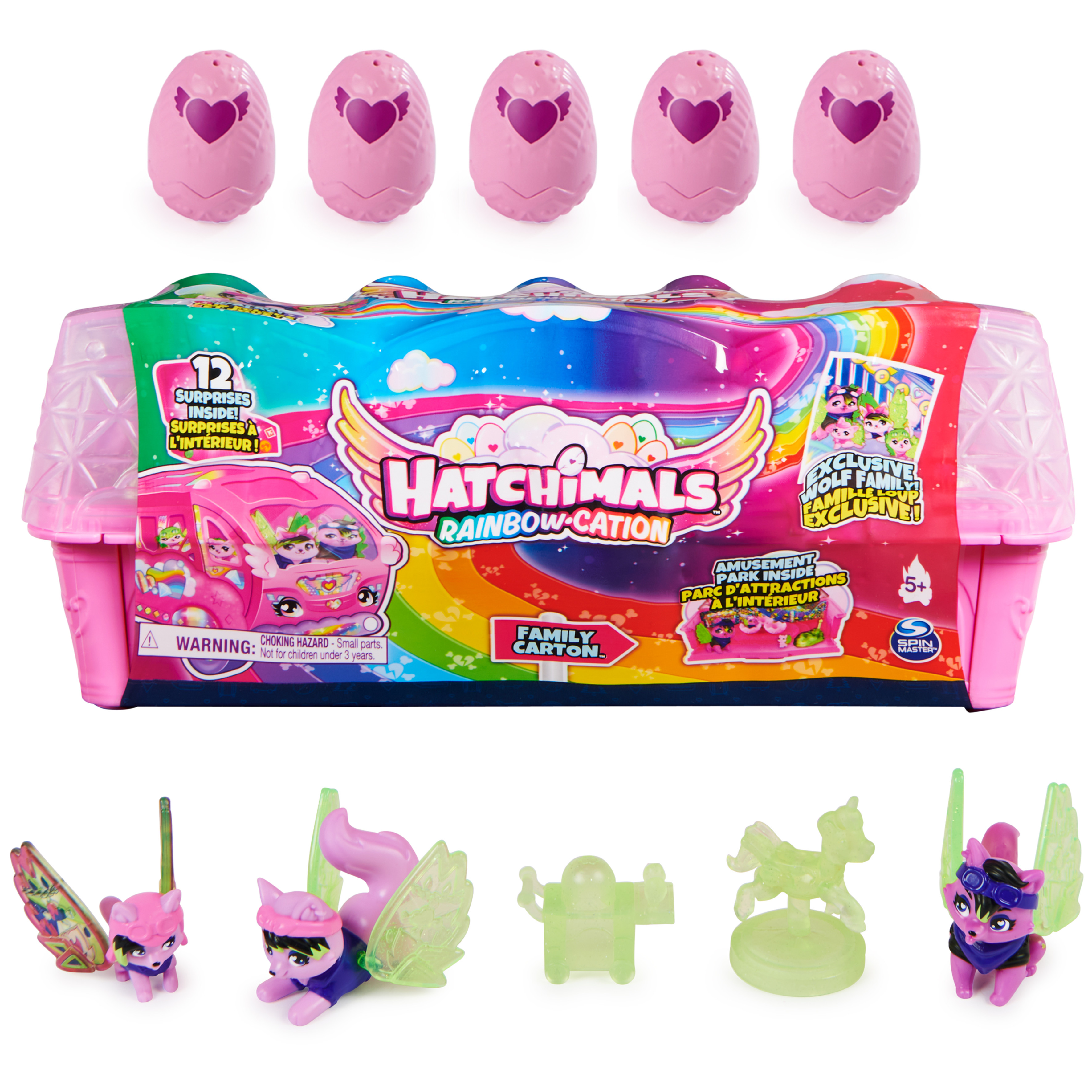 Hatchimals CollEGGtibles Wolf Family Carton with Surprise Playset - image 1 of 10
