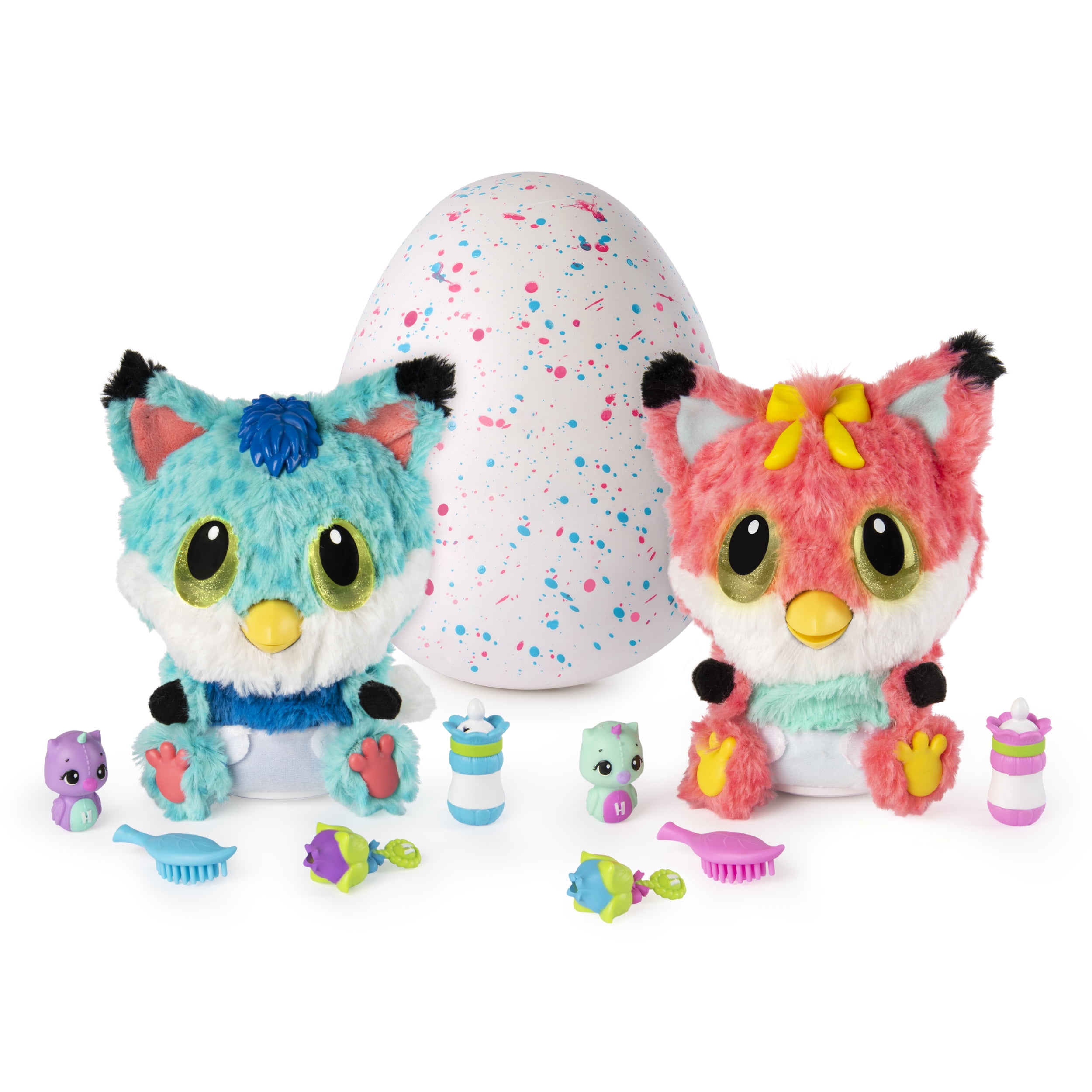  HatchiBabies Unikeets Plus Bonus Mini Hatchimal Surprise Hatching Unicorn  Egg with Interactive Pet Baby