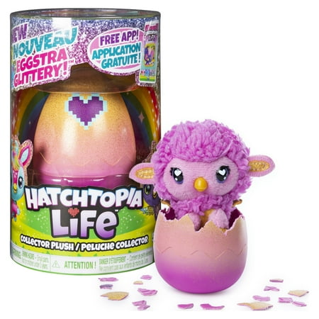 Hatchimals Hatchtopia Life, 2-inch tall Plush Hatchimals with Interactive Game, for Ages 5 and up (Styles May Vary)