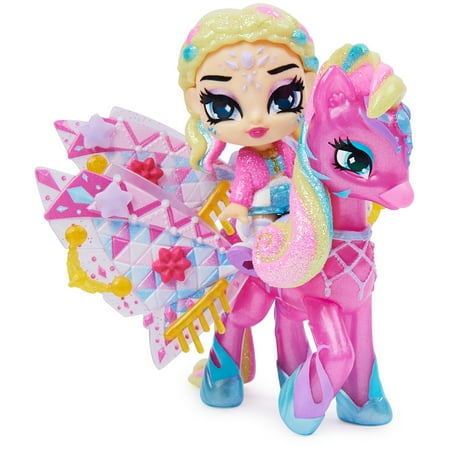 Hatchimals Pixies Riders, Wilder Wings Chic Claire Pixie and Zebrush Glider with 16 Wing Accessories