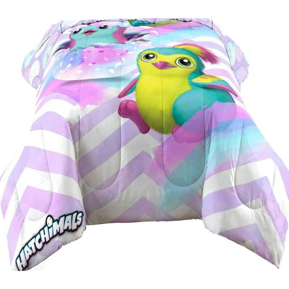 Hatchimals Water Cheggron Comforter Reversible Twin/Full Bed