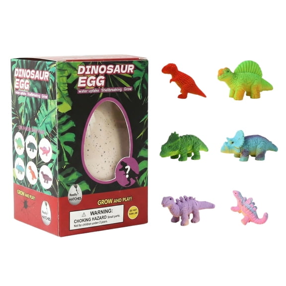 Hatching Dinosaur Egg, Water Growing Expandable Dino Toy - Safe Eco-Friendly Cornstarch Egg & Eva Dinosaur Figurine, Educational Patience Cultivating Toy - For Boys Girls, Kids