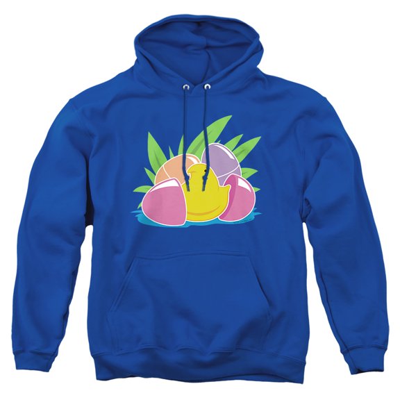 Hatching Plastic Easter Egg Adult Pull-Over Hoodie, Royal, 2X-Large