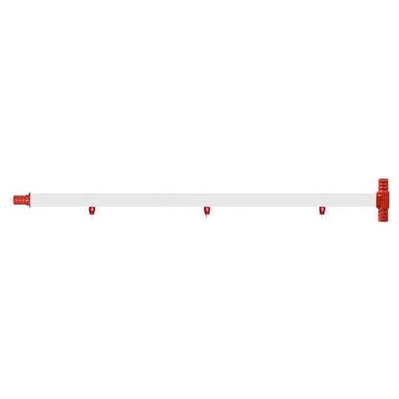 Hatching Time PVC Water Pipe, 25 in, 3 Drinker (T-I Ending), DIYer Custom Setup for Poultry, Free-Range Water System
