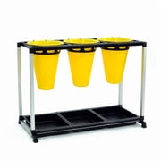 Hatching Time 3 Cone Chicken Processing Stand, ABS Plastic Restraining Cone Rack, Cimuka Poultry Culling System, Rust-Proof, Easy to Clean, Power-Washable