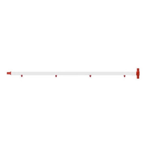 Hatching Time PVC Water Pipe, 38 in, 4 Drinker (T-I Ending), DIYer Custom Setup for Poultry, Free-Range Water System