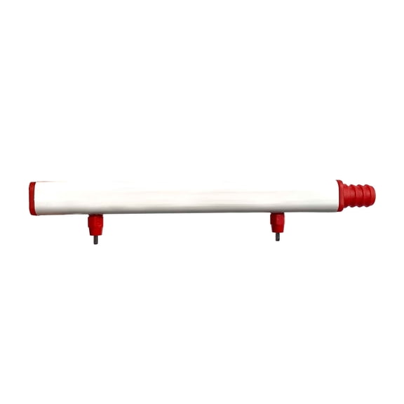 Hatching Time Dual Water Pipe for Poultry, 8 in, PVC, Compatible with Drinker Cups, DIY Watering System for Free-Range Birds