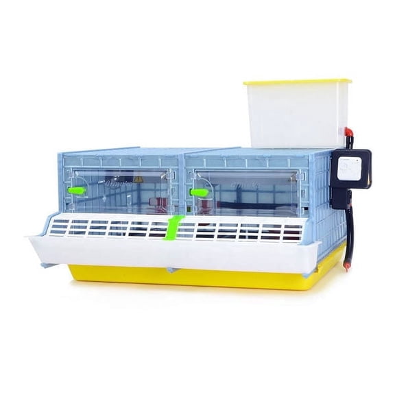 Hatching Time Chick Brooder - 2 Section H:9.5" (Power-Washable, Durable, ABS Plastic) | Cimuka