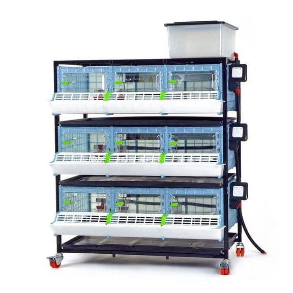 Hatching Time 9.5" Chick Brooders, ABS Plastic 3-Layer Modular Design, Automatic Heating System, Stackable Brooder for Chicks, Quail & Pheasant