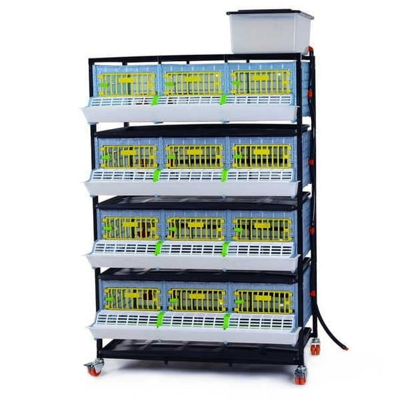 Hatching Time Grow Out Pen - 4 Layer H:9.5" (Power-Washable, Durable, ABS Plastic) | Cimuka