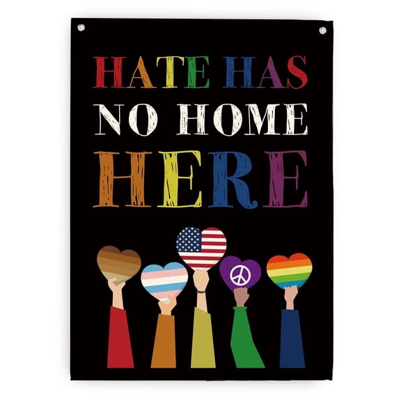 Hate Has No Home Here Canvas Poster Disability Equality Ally Indigenous People Sign For Home Office Farmhouse Bedroom