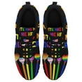 thumbnail image 1 of Hate Has No Home Here Lgbt Running Shoes Sneakers Mesh Black Size 3.5, 1 of 5