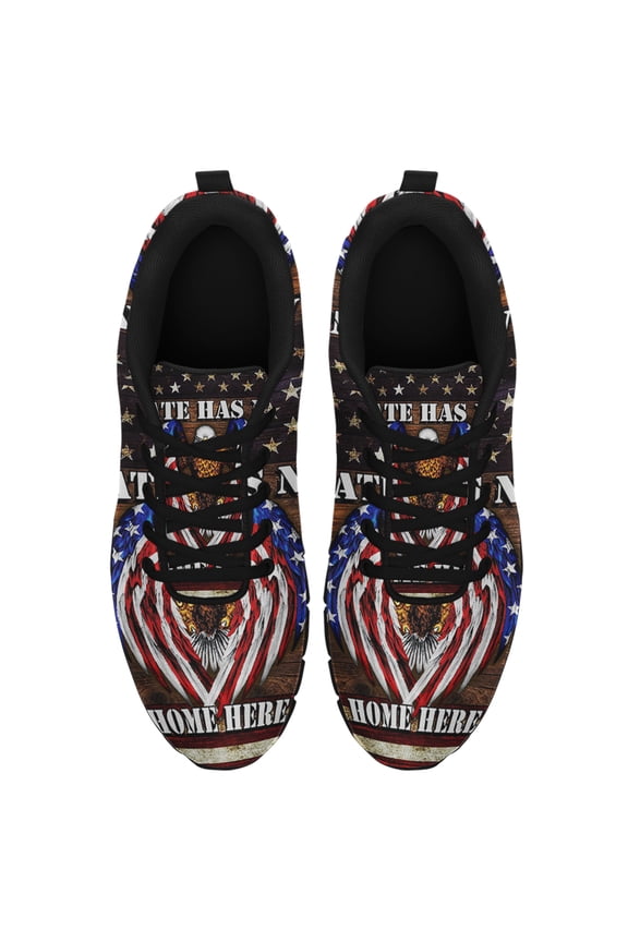 Hate Has No Home Here Running Shoes Sneakers Mesh Black Size 10.5