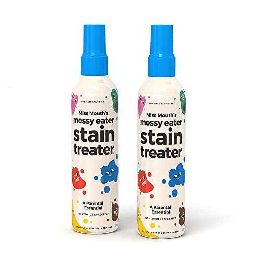 Hate Stains Co. Stain Remover For Clothes - Non-Toxic Laundry Stain Remover Spray For Baby & Kids - Messy Eater Spot Cleaner For Clothing, Fabric, Carpet (120Ml, 4 Oz Spray Bottles, 2 Pack)
