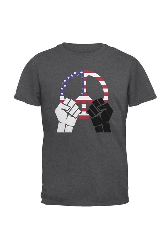 Hate Will Not Win Mens T Shirt Dark Heather LG