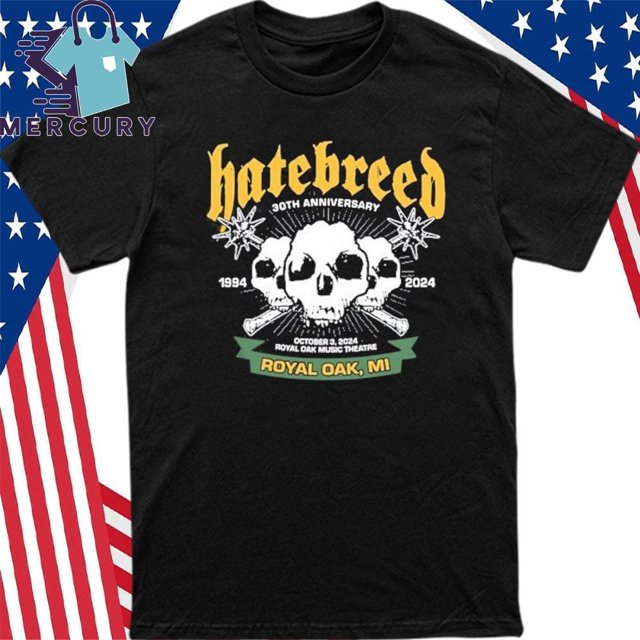 Hatebreed 30th Anniversary Green Bay Wi Oct 4 2024 Shirt