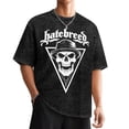 thumbnail image 1 of Hatebreed Triangle Graphic T-Shirt Featuring A Skull - Comfortable Regular Fit Short Sleeve TeeWashed Tee, 1 of 9