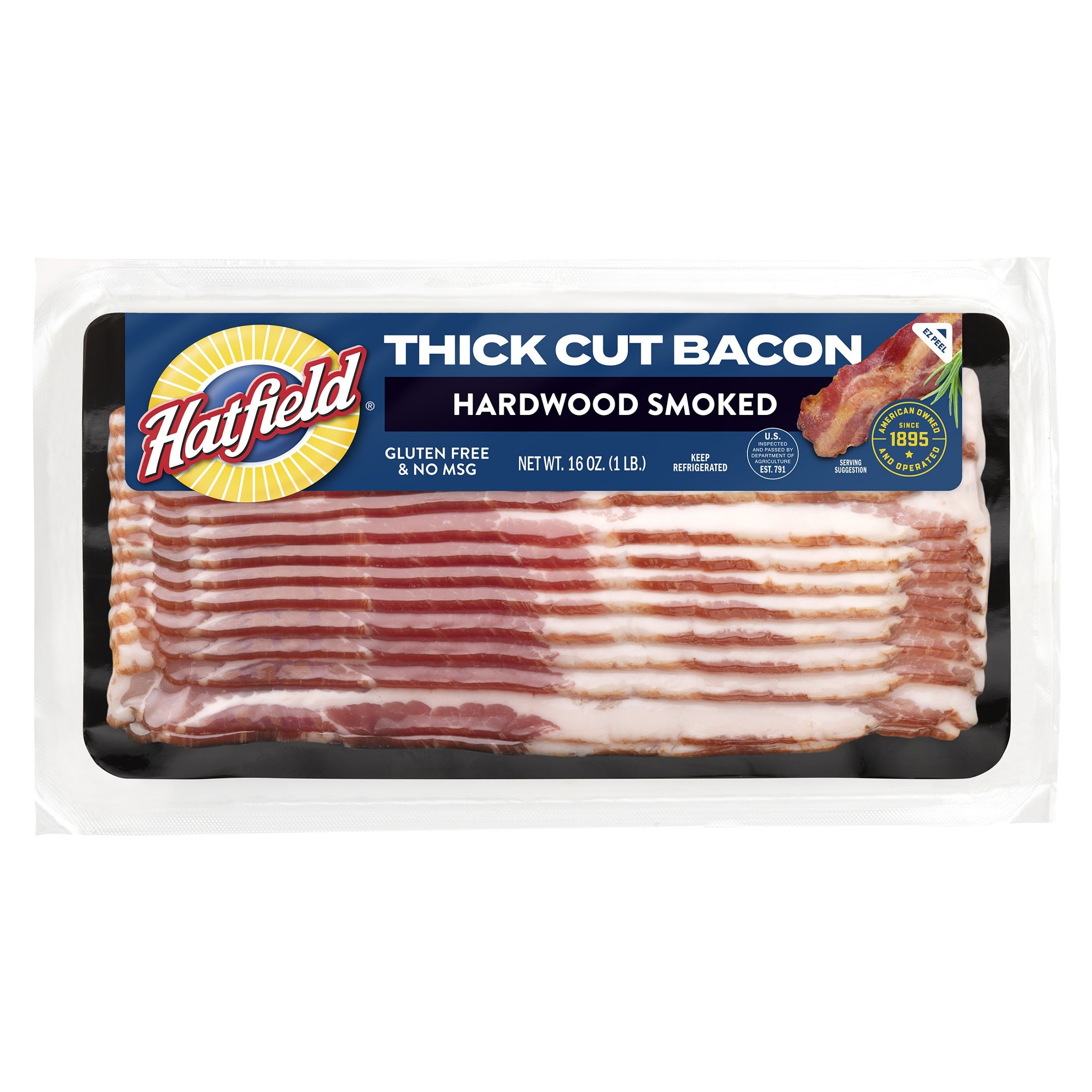 Hatfield Hardwood Smoked Thick Cut Sliced Bacon, 16 oz