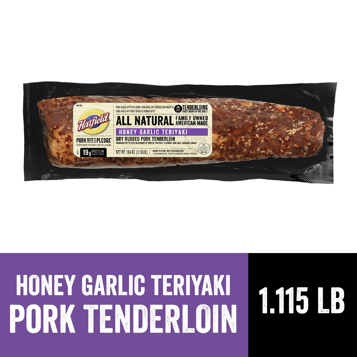 Hatfield Honey Garlic Teriyaki Pork Tenderloin, Seasoned Dry Rub, Fresh