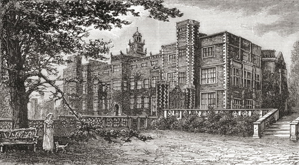 Hatfield House Hatfield Hertfordshire England In The Late 19Th Century From Our Own Country Published 1898 Canvas Art - Ken Welsh Design Pics (19 x 10)
