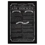 Hathaway Air Hockey Rules Wall Art, 122"x183", Black