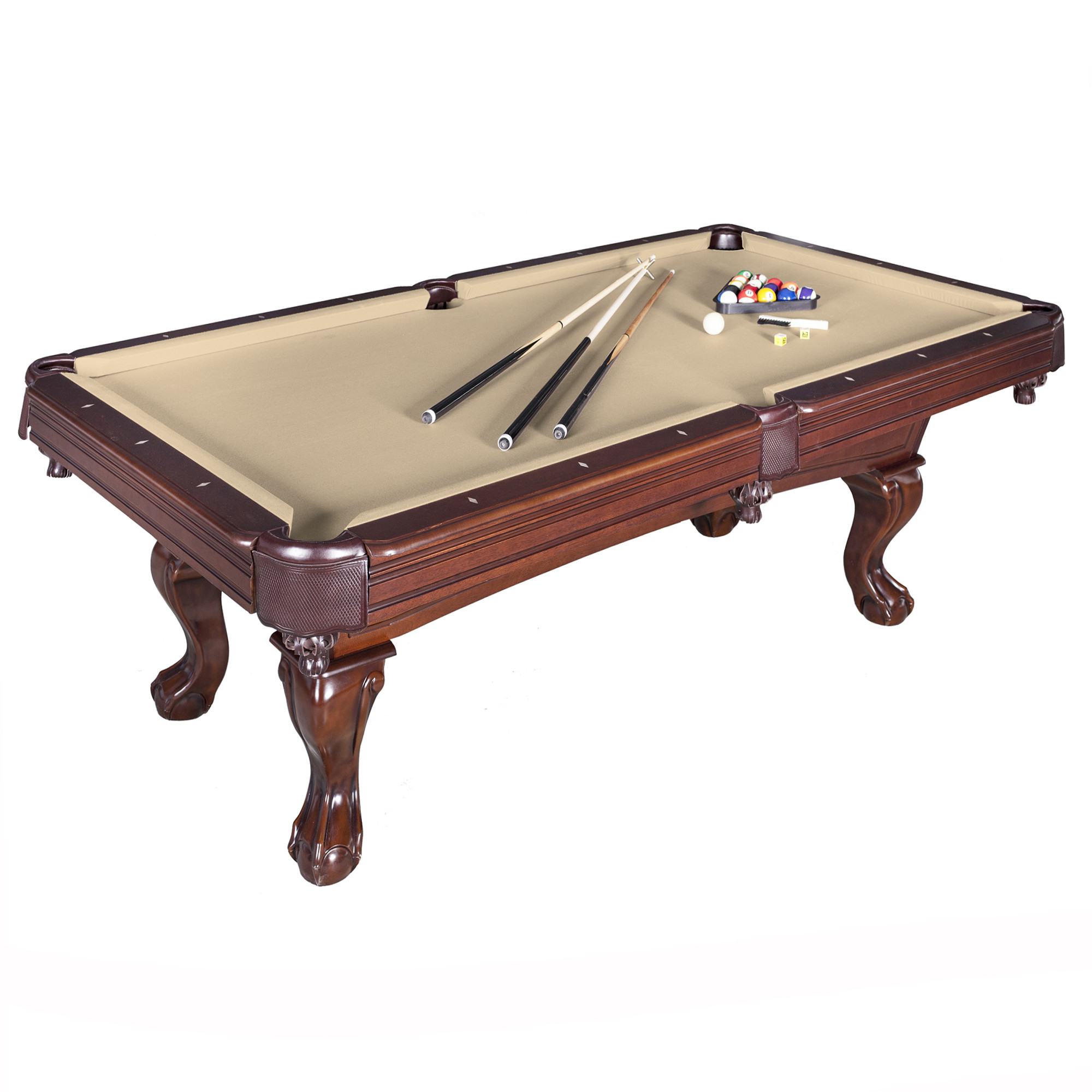 Hathaway Augusta 8 ft. Non-Slate Pool Table - Walnut Finish, 100.5-in l x 55-in w, Camel Felt - image 1 of 14