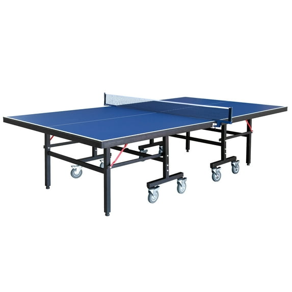 Hathaway Back Stop Table Tennis w/Two Carriage Transport System - Blue