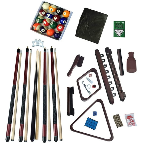 Hathaway Deluxe Billiards Accessory Kit - Mahogany Finish