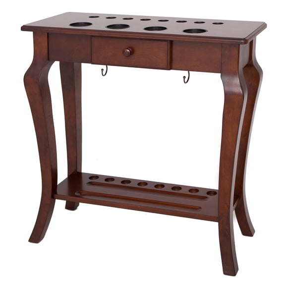 Bluewave Deluxe Floor Cue Rack - Walnut Finish
