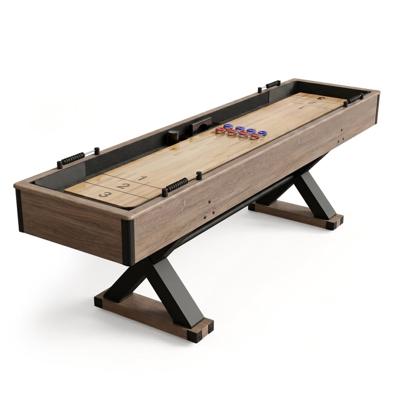 Hathaway Excalibur 9-ft Shuffleboard Table, Rustic Driftwood
