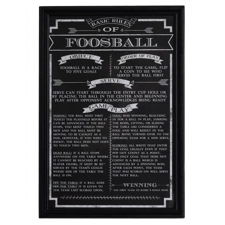 Hathaway Foosball Game Rules Wall Art