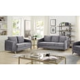 thumbnail image 1 of Hathaway Gray Velvet Fabric Sofa Loveseat Living Room Set, 1 of 4