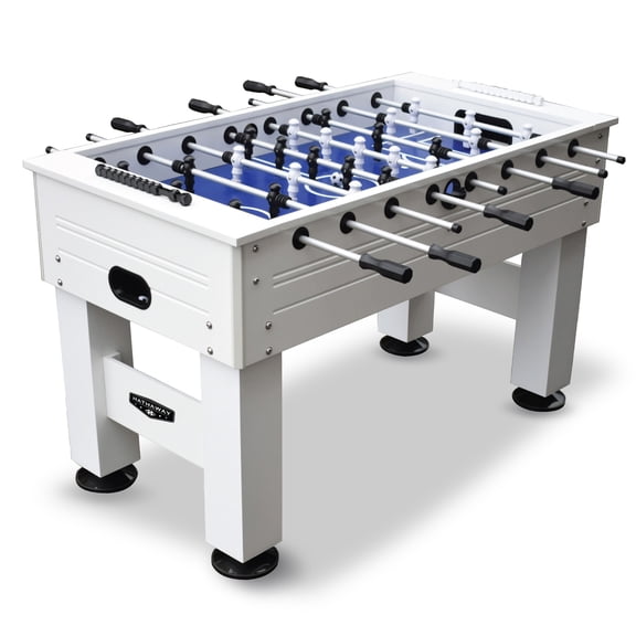 Hathaway Highlander 55-in Outdoor Foosball Table with Waterproof Surface, Anti-Rust Rods, Ergonomic Handles, and Analog Scoring