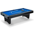 thumbnail image 1 of Hathaway Hustler 7-Foot Pool Table with Blue Felt, Internal Ball Return System, Easy Assembly, Pool Cues and Chalk, 1 of 7