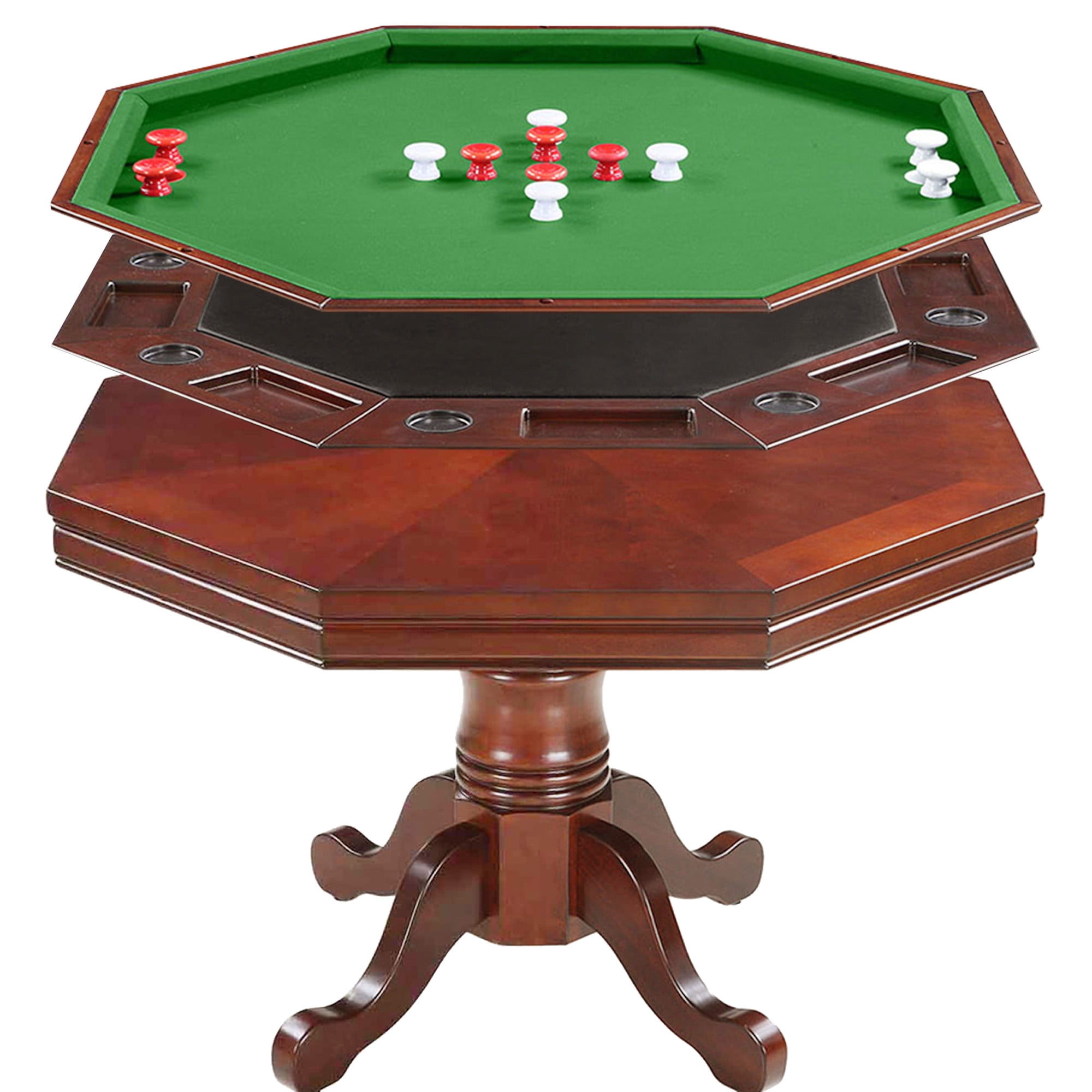Kingston Walnut 48" 3-in-1 Rotating Game Table