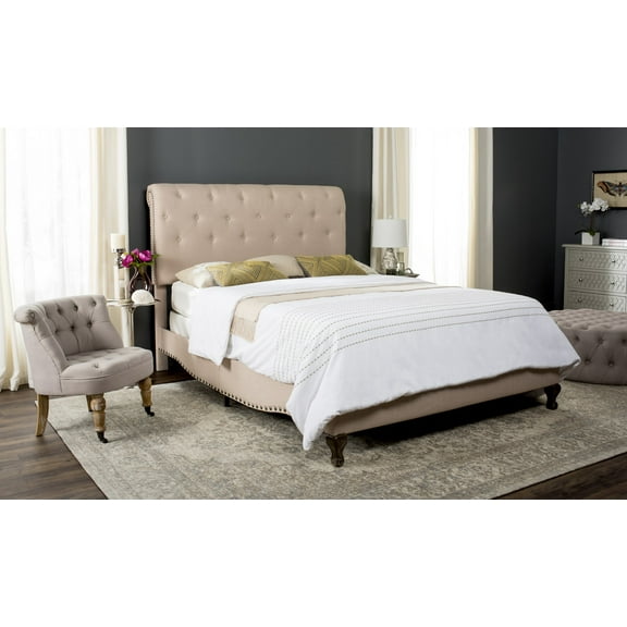 Hathaway Modern Tufted Bed Frame with Nail Heads