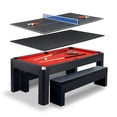 thumbnail image 1 of Hathaway Park Avenue 7-Foot Pool Table Tennis Combination with Dining Top, Two Storage Benches, Free Accessories, 1 of 7
