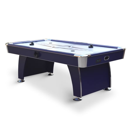 Hathaway Phantom II 90-in Air Hockey Table for Game Room – With LED Scoring, Dual Commercial-Grade Blowers & Ergonomic Strikers – Includes Pucks & Strikers – Deep-Blue Melamine Finish